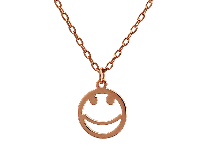gold smiley face pendant