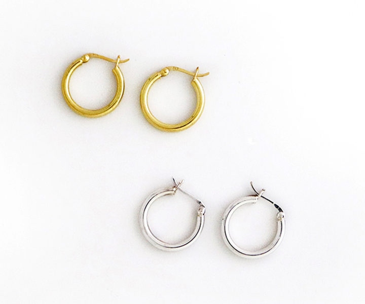 20mm Round Sterling Silver Hoop Earring 925 Sterling Silver Trendy