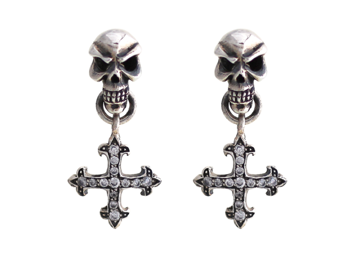 Skull cross outlet earrings