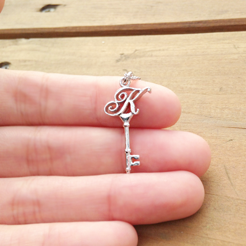 Sterling Silver Antique Style Key Pendant — Designs By S&R